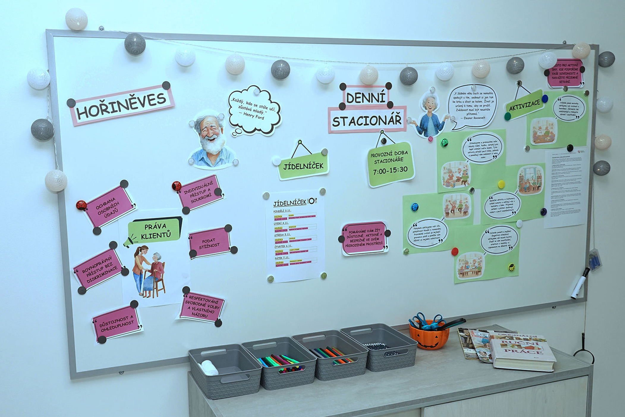 Obecný zájem - Denní stacionář Hořiněves - Program